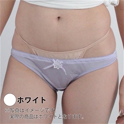 通気性の良い光沢インゴムフルバック (ホワイト)